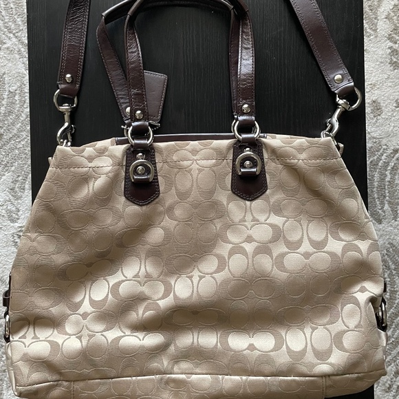 Coach Canvas & Leather Shoulder Bag - Picture 2 of 7